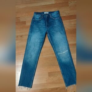 We the Free distress high waisted straight leg jeans